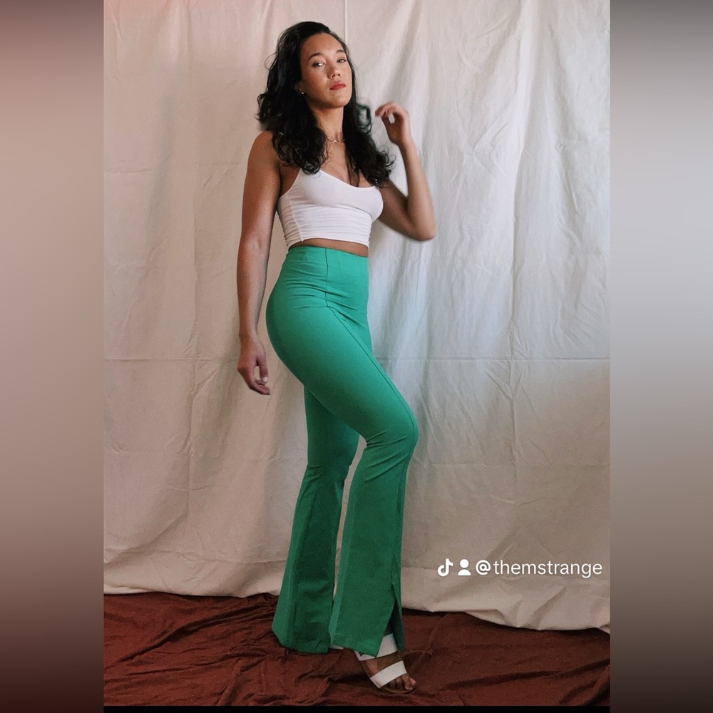 Free people Green flare Pants